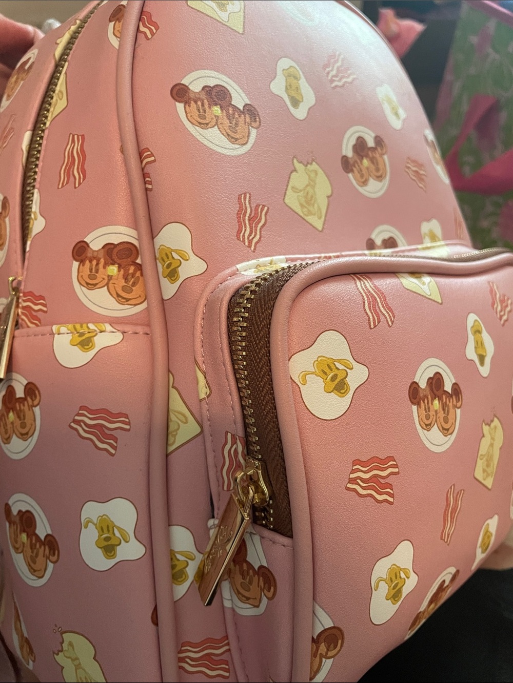NWT Danielle Nicole Mickey waffle breakfast mini backpack - Picture 4 of 9